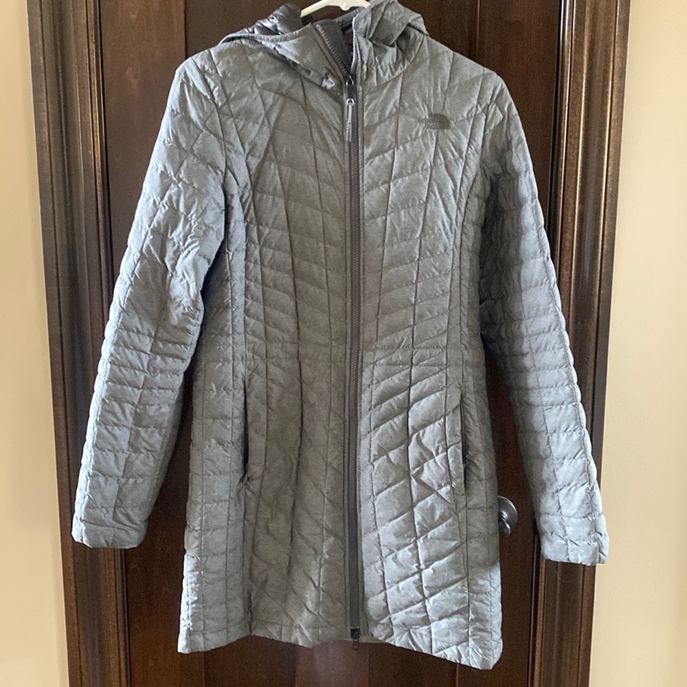 Long gray Northface jacket
